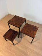 Mimiset vintage bijzettafels retro, Huis en Inrichting, 45 tot 60 cm, Minder dan 55 cm, Rond, Ophalen of Verzenden