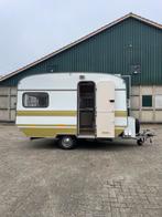 Vintage Eifelland caravan, opgeknapt, met voortent+luifel, Dwarsbed, Treinzit, Tot en met 3, 500 - 750 kg