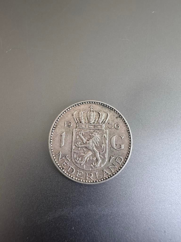 1 Gulden Juliana 1956 Zilveren Munt, 1 gulden, Koningin Juliana, Zilver, Ophalen of Verzenden
