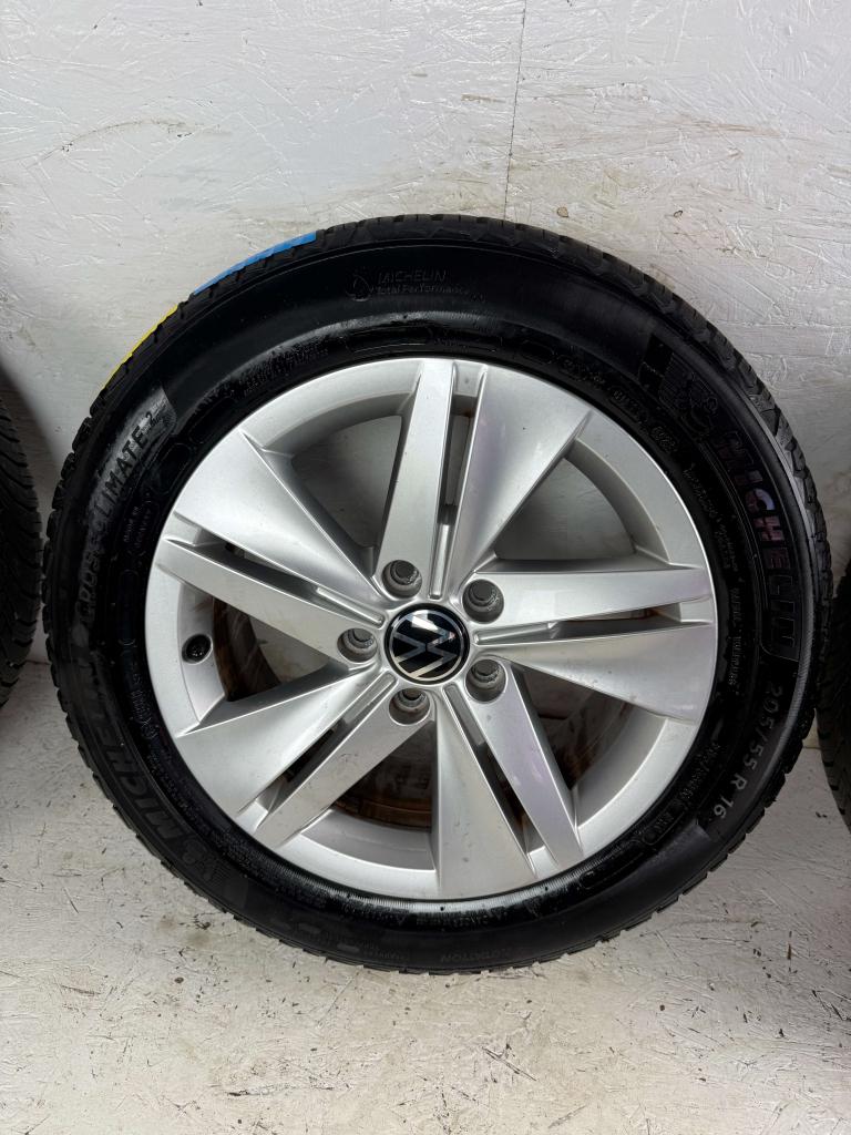 Originele Volkswagen Golf Caddy velgen 16" 5x112 Norfolk, Niet ingevuld, Gebruikt, 16 inch, Banden en Velgen