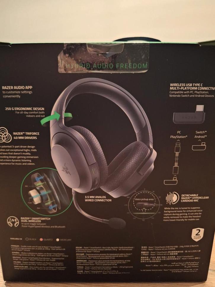 Razer Barracuda X draadloze gaming headset, Audio, Tv en Foto, Koptelefoons, Ophalen of Verzenden