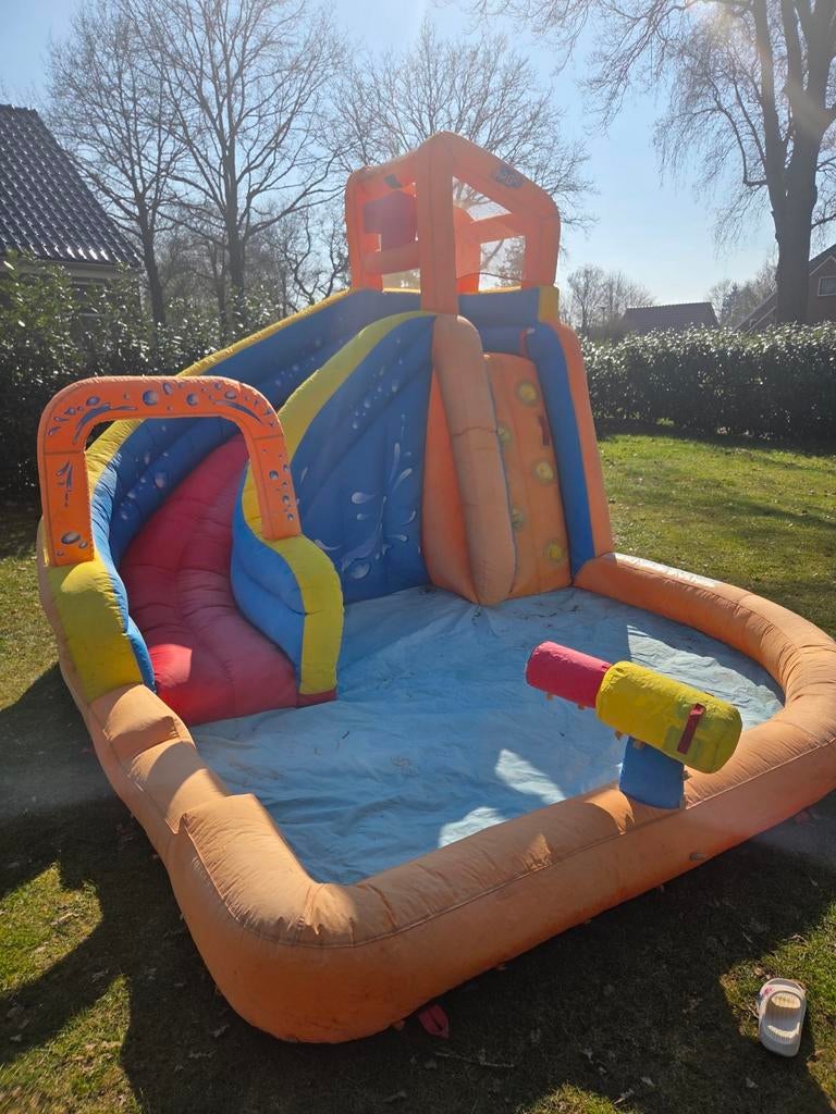 Opblaasbaar water park gebruikt inclusief blower, Ophalen