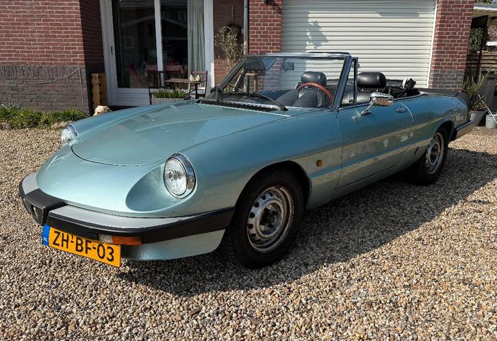 Alfa Romeo 115 1986 Groen, Auto's, Alfa Romeo, Particulier, Spider, Benzine, Cabriolet, Handgeschakeld, Geïmporteerd, Blauw, Zwart