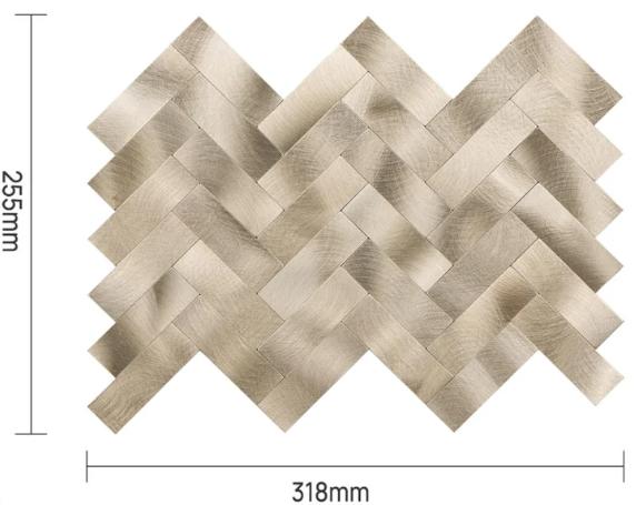 GEZOCHT!! Paneli plaktegel Mozaiek Visgraat Goud (7 stuks), Overige materialen, Wandtegels, Nieuw, Ophalen of Verzenden