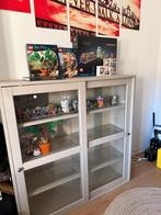 IKEA HAVSTA vitrinekast grijs-beige, Ophalen, Grenenhout, Met deur(en), 100 tot 150 cm