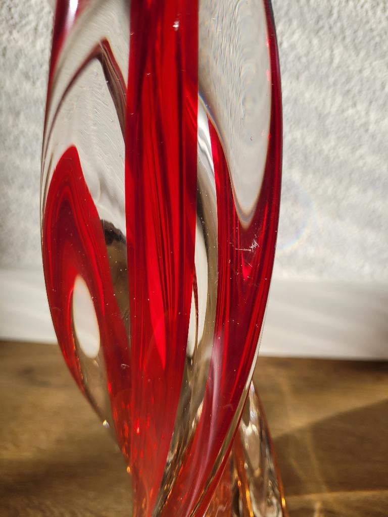 Murano /Val Saint Lambert (?) glazen lampvoet zonder fitting, Ophalen of Verzenden