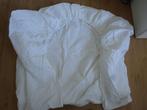 Hema - wit katoenen hoeslaken - 140 x 200, Gebruikt, Tweepersoons, Ophalen of Verzenden, Wit