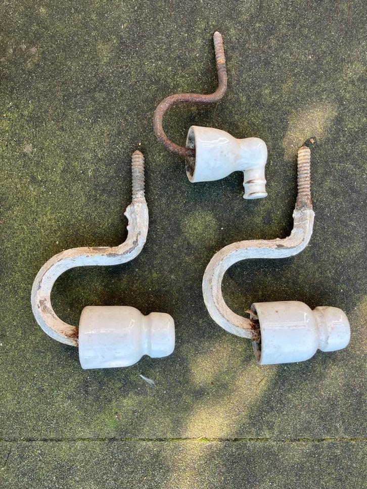 Vintage porseleinen elektra onderdelen - diverse, Antiek en Kunst, Antiek | Overige Antiek, Ophalen