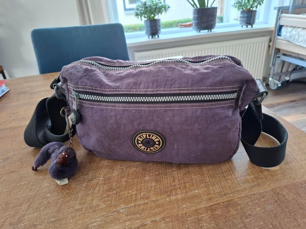 Kipling Schoudertasje Paars - 27x17x10 cm, Ophalen of Verzenden, Gebruikt, Paars, Schoudertasje