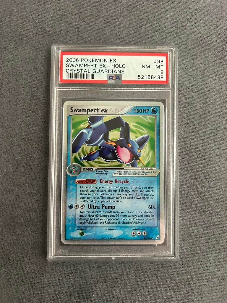 Pokemon TCG - Swampert Crystal Guardians PSA 8, Ophalen of Verzenden, Zo goed als nieuw