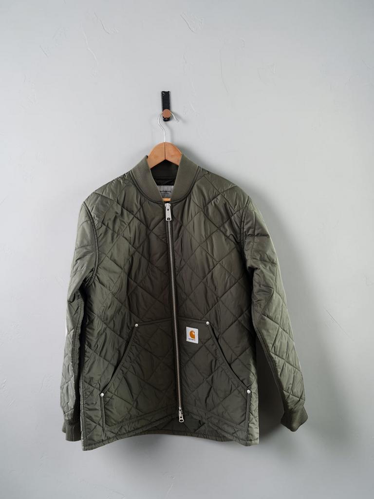 Carhartt WIP khaki groen quilted jas M medium Myton liner, Ophalen of Verzenden, Zo goed als nieuw, Maat 48/50 (M), Groen