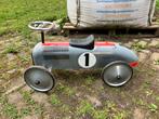 Vintage Trapauto Raceauto - Grijs met Rode Strepen, Ophalen of Verzenden, Gebruikt