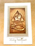 3 religieuze vintage Paaskaarten lam Gods, Ophalen of Verzenden, 1940 tot 1960, Ongelopen, Feest(dag)