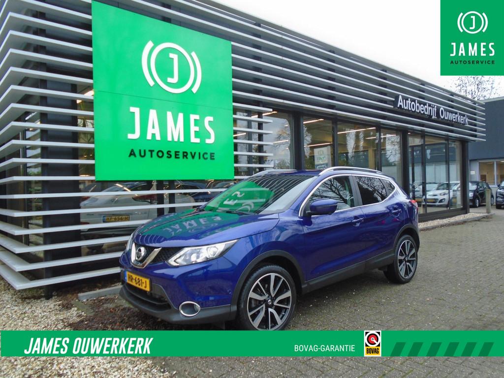 Nissan Qashqai 1.2 Tekna automaat, trekhaak, Gebruikt, 4 cilinders, Blauw, 116 pk
