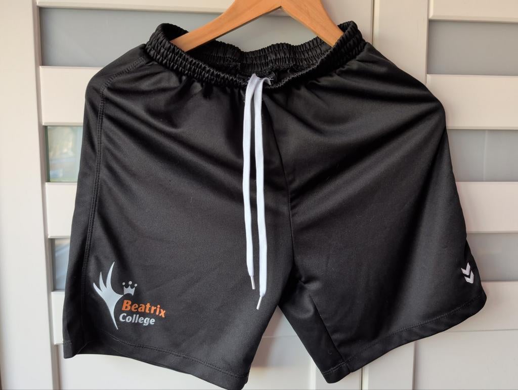 Sportbroek Hummel S - Beatrix College Tilburg, Kleding | Heren, Sportkleding, Ophalen, Zo goed als nieuw, Blauw, Voetbal