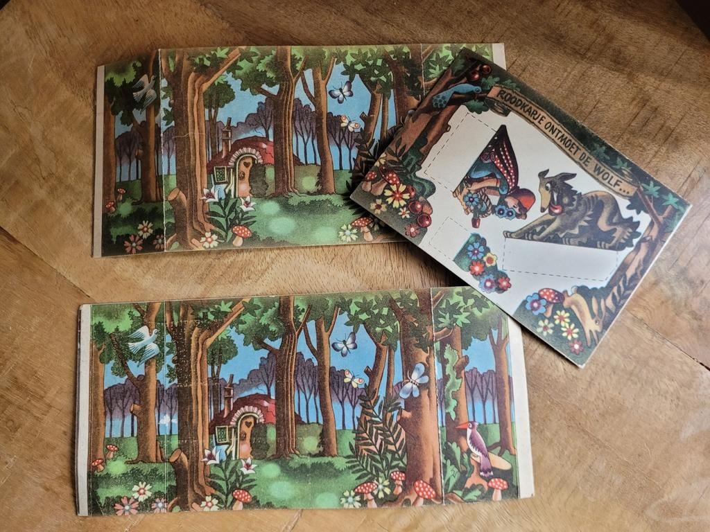 Vintage bouwplaat Roodkapje -De Gruyter Snoepje van de week, Verzamelen, Merken en Reclamevoorwerpen, Gebruikt, Ophalen of Verzenden