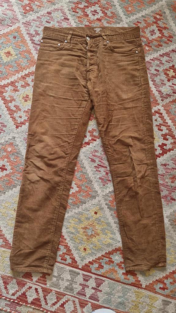 Carhartt straight Jeans curdory (30/32), Kleding | Heren, Broeken en Pantalons, Bruin, Carhartt, Overige maten, Ophalen of Verzenden