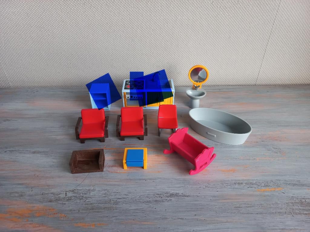 Playmobil Onderdelen - Meubels, Badkamer (5167), Kinderen en Baby's, Ophalen of Verzenden, Zo goed als nieuw, Los playmobil