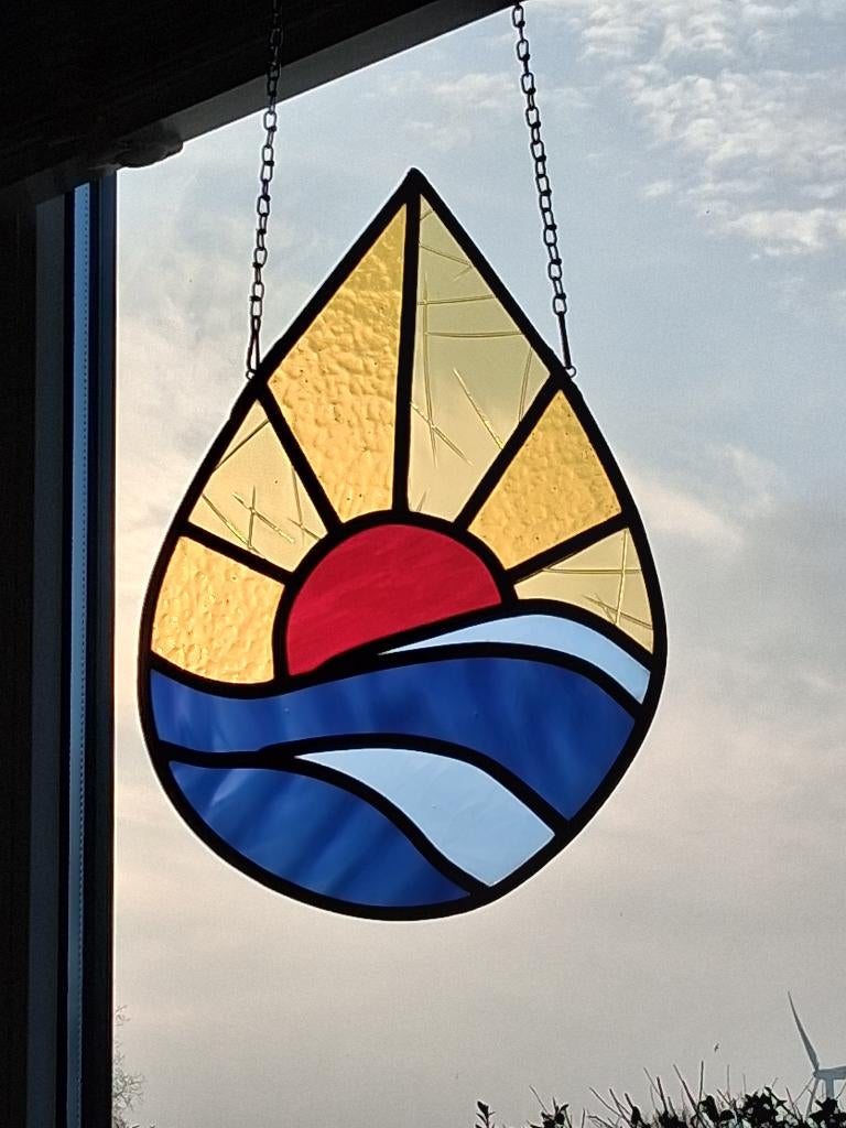 prachtige suncather van glas in lood, Ophalen of Verzenden