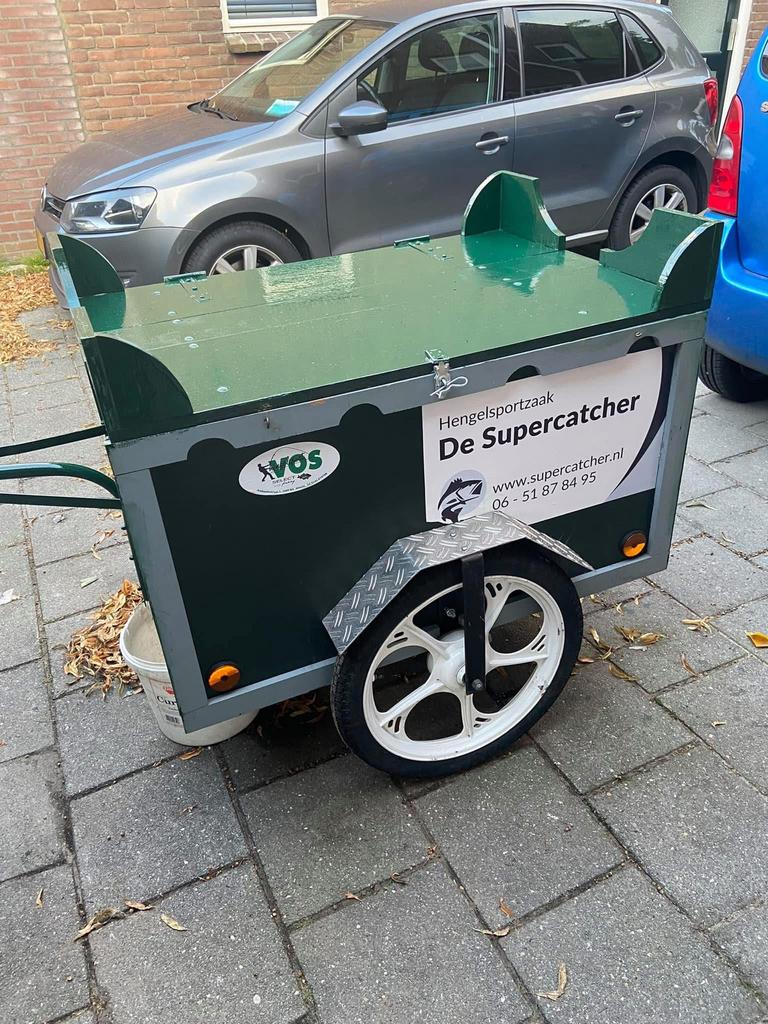 Vis kar, Fietsen en Brommers, Fietsaccessoires | Aanhangers en Karren, Zo goed als nieuw, Overige typen, 80 kg of meer, Ophalen of Verzenden
