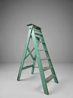 ✔️OPRUIMING Antieke groene schilders trap vintage decoratie, Ophalen of Verzenden