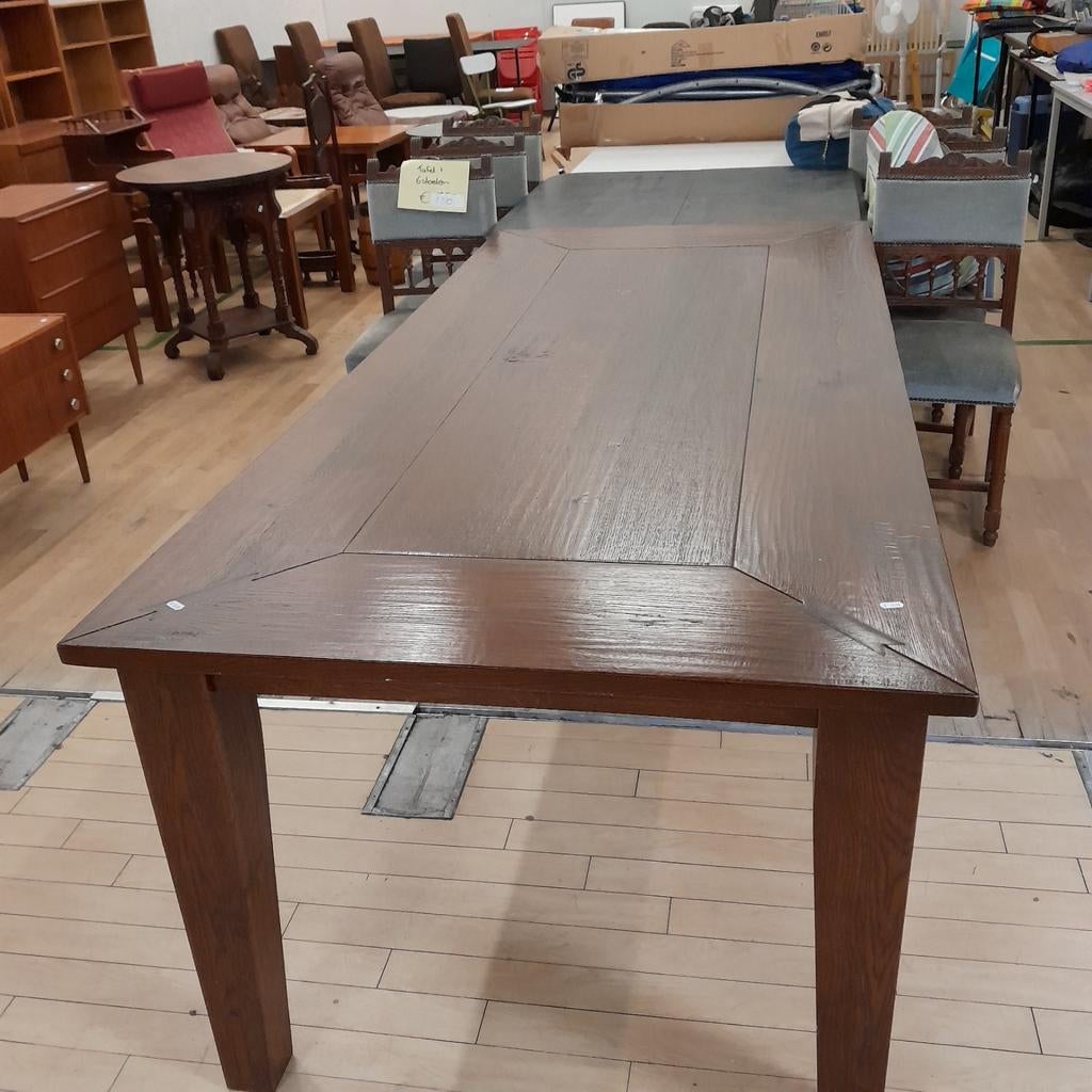 Eettafel koloniaal, Ophalen, Gebruikt, 100 tot 150 cm, 200 cm of meer