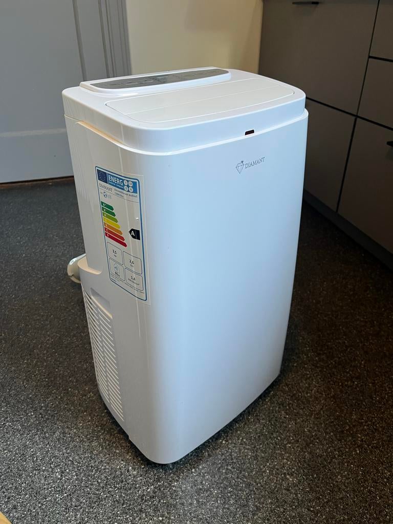 Mobiele Airco 3.5KW - Diamant 12000 BTU - Energieklasse A, Witgoed en Apparatuur, Airco's, Ophalen, 3 snelheden of meer, Zo goed als nieuw