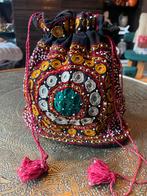 Handgemaakt Indiaas Builtje met Kraaltjes en Spiegeltjes, Ophalen, Gebruikt, Overige kleuren, Avondtasje