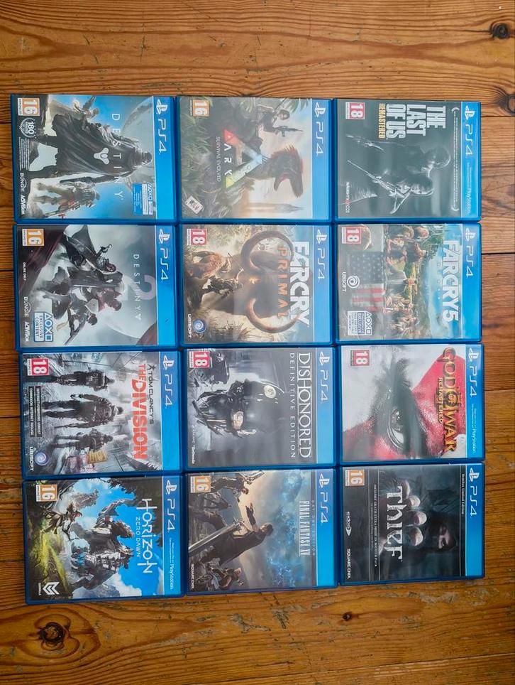 PS4 Games Bundel, 12 games, Spelcomputers en Games, Games | Sony PlayStation 4, Gebruikt, Overige genres, 1 speler, Vanaf 18 jaar