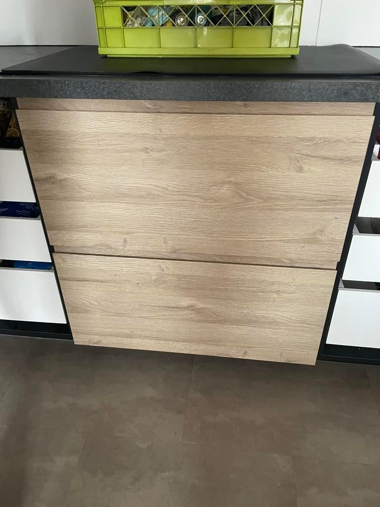 Ikea Voxtrop grijs eiken deur en ladefronten, Ophalen, 50 tot 100 cm, Zo goed als nieuw, Minder dan 100 cm