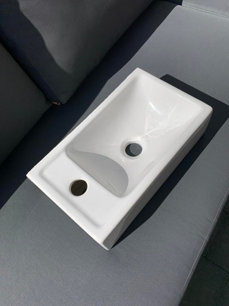 Compacte witte wastafel voor toilet of kleine badkamer, Ophalen, Nieuw, Wastafel