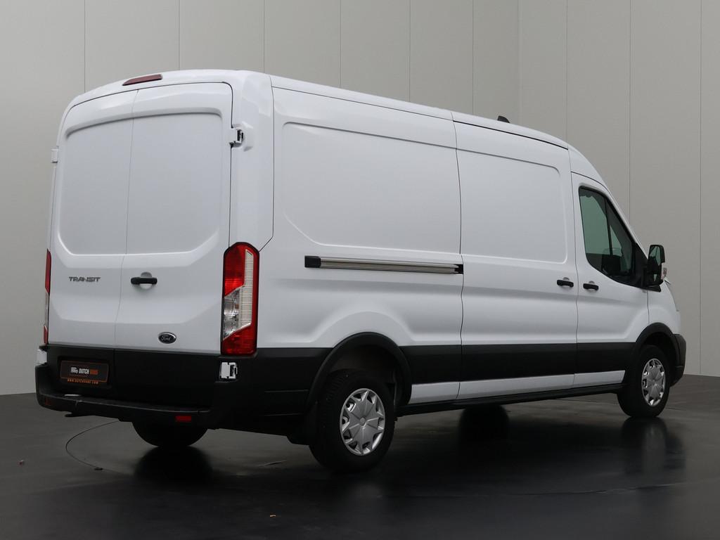 Ford Transit 2.0TDCi 130PK L3H2 ( 2023 ) | Airco | Cruise |, Auto's, Bestelauto's, Stof, Gebruikt, Wit, Ford