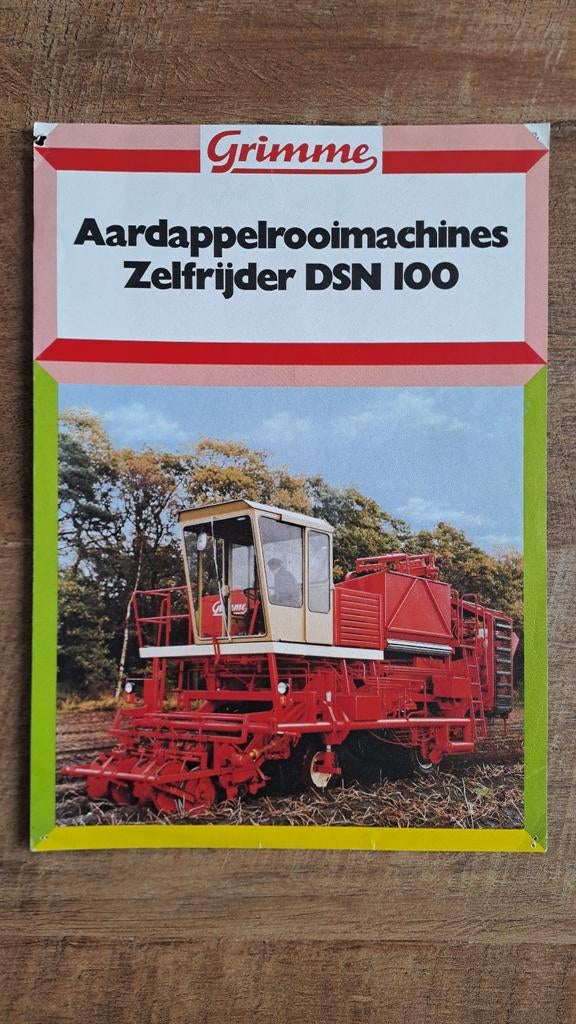 Folder GRIMME aardappelrooimachines zelfrijder DSN 100, Ophalen of Verzenden, Zo goed als nieuw, Folder