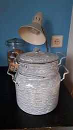 Aparte grijsgewolkte au bain marie pan, Ophalen of Verzenden