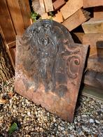 Antieke Gietijzeren Haardplaat - 30x35 cm, 2cm dik, Ophalen