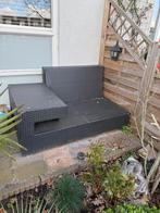 Gedeelte van loungebank - Zwart wicker, Gebruikt, Loungeset, Wicker, Bank