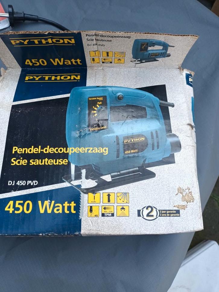 Python Pendel-decoupeerzaag 450 Watt, Doe-het-zelf en Verbouw, Gereedschap | Zaagmachines, Gebruikt, Decoupeerzaag, Minder dan 600 watt