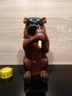Oude tabakspot hond zwarte woud black forest, Antiek en Kunst, Kunst | Beelden en Houtsnijwerken, Ophalen of Verzenden