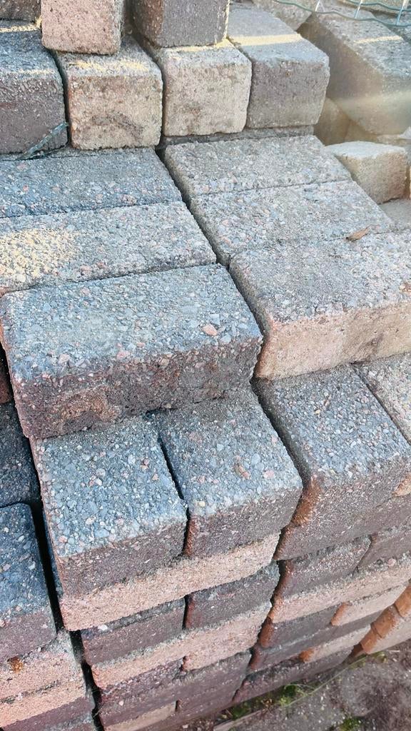 Gebruikte klinkers grijs / antraciet, Tuin en Terras, Tegels en Klinkers, Ophalen, Gebruikt, Klinkers, 10 m² of meer