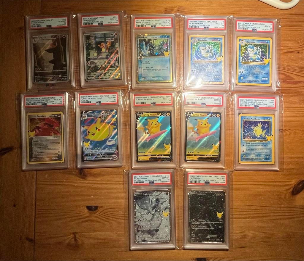 Pokémon kaarten PSA 10 graded, Ophalen of Verzenden, Nieuw, Meerdere kaarten, Foil