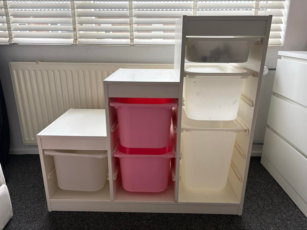 IKEA Trofast trapkast met witte en roze lades, Ophalen of Verzenden, Gebruikt, Kast