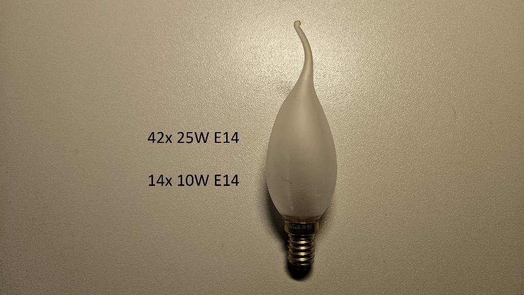 Various E14 & E27 (LED) lamps, Minder dan 30 watt, Gloeilamp, E14 (klein), Nieuw