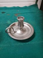 tinnen kandelaar tiel gemerkt met oor, Ophalen of Verzenden, 'T Olde Gre-j, Info@toldegrej.nl, Endepoelstraat 20f Didam