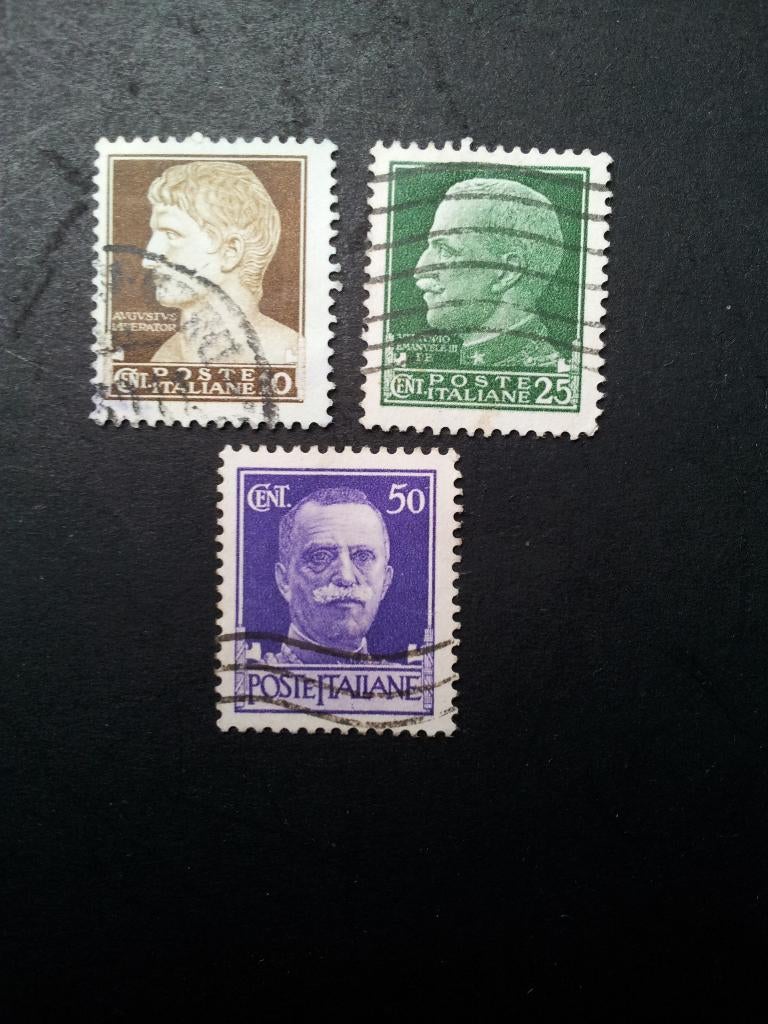 Italië kopjes 1929 gestempeld, Ophalen of Verzenden, Gestempeld