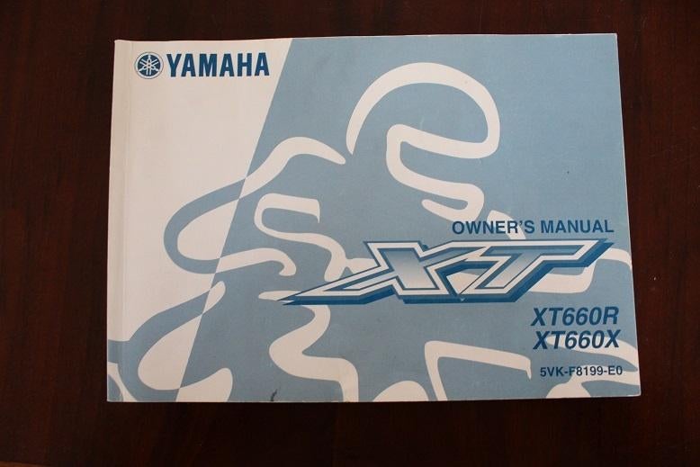 Yamaha XT660 R X 2004 motorcycle owner's manual XT 660, Motoren, Handleidingen en Instructieboekjes, Ophalen of Verzenden, Yamaha