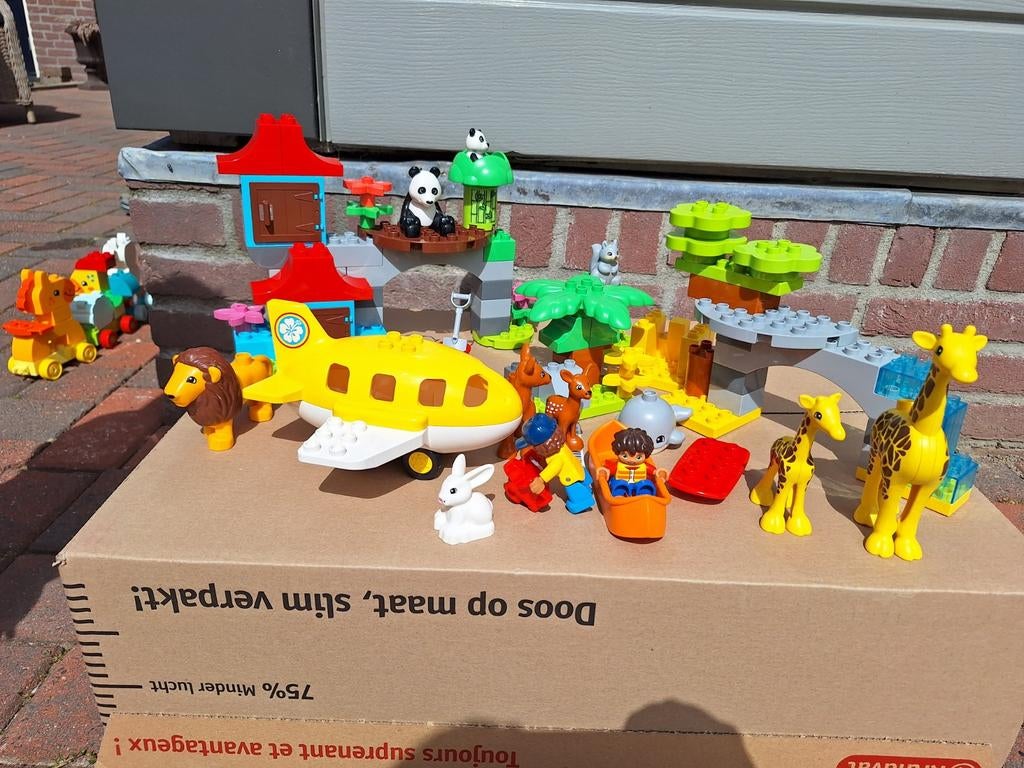 LEGO Duplo Dierenwereld Avontuur met Vliegtuig, Inclusief minifiguren, Gebruikt, Ophalen of Verzenden, Duplo