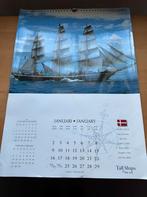 Oude kalender met zeilschepen uit verschillende werelddelen, Ophalen of Verzenden, Maandkalender, Zo goed als nieuw
