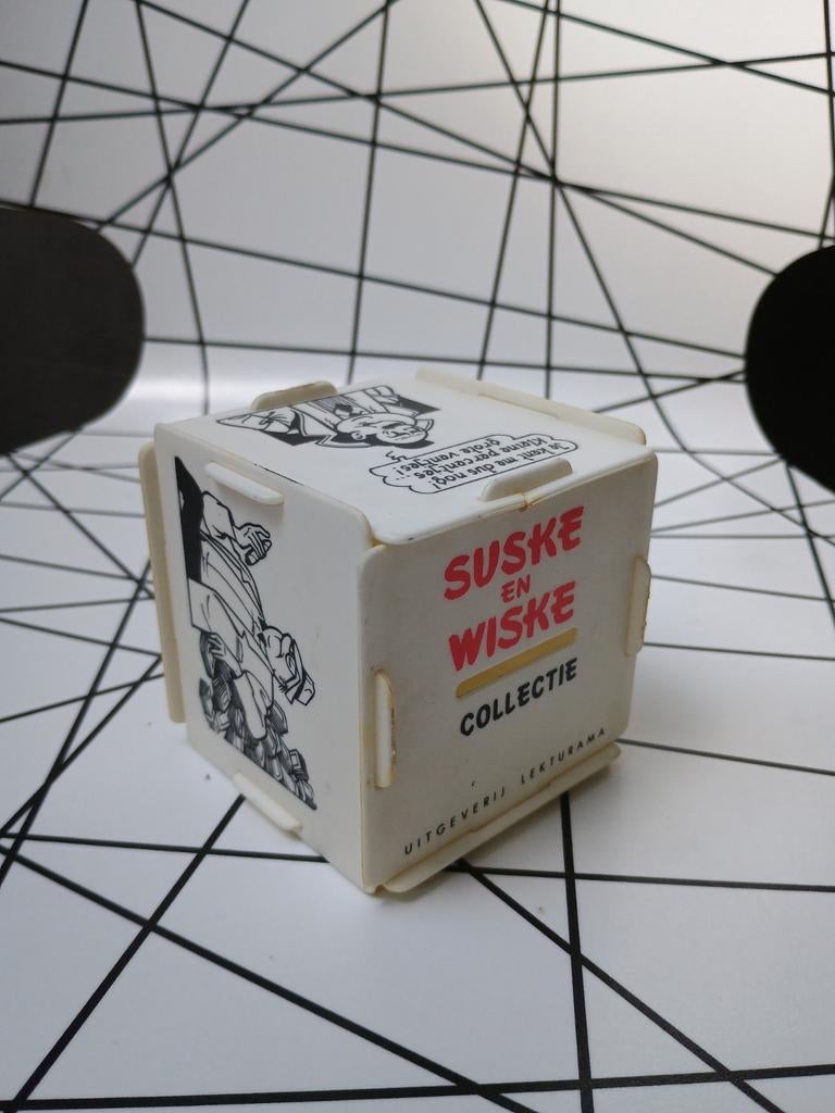 Suske en Wiske spaarpot van wit kunststof, Ophalen, Gebruikt, Kunststof, Strip- of Tekenfilmfiguur