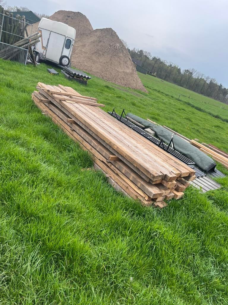 Balken en gordingen van 5 en 7+ meter kopmaat 19,5 x 7, Gebruikt, Ophalen of Verzenden, Balk, Overige houtsoorten