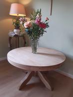 Eikenhouten salontafel - Rond en robuust, Huis en Inrichting, Tafels | Salontafels, Gebruikt, 50 tot 100 cm, Robuust, Landelijk